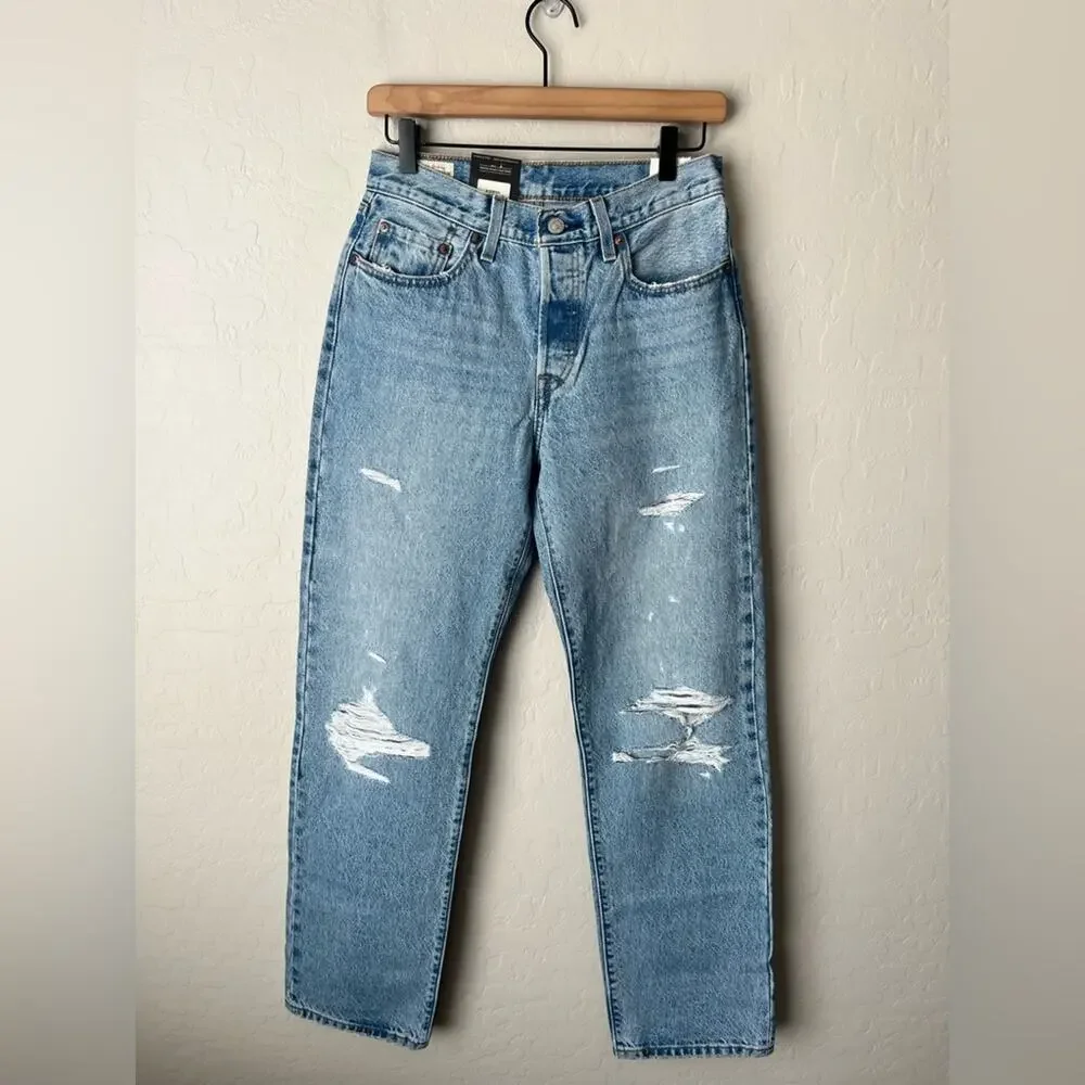 NWT Levi’s 501 90’s jeans light wash 26 - Picture 9 of 14